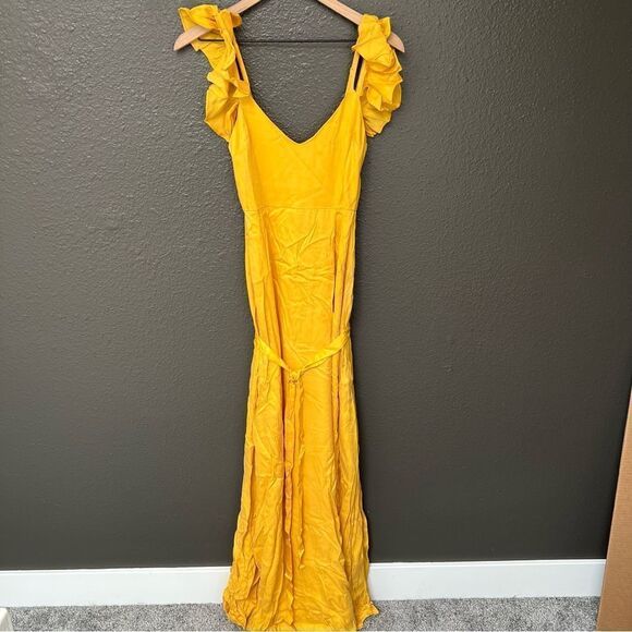 NWT Revolve x Lovers & Friends Taylor Gown in Golden Rod | size XS - Picture 4 of 11